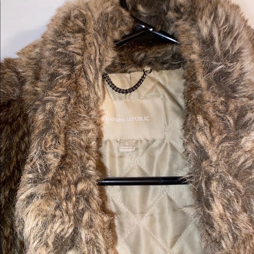 Banana Republic Faux Fur Vest Size L